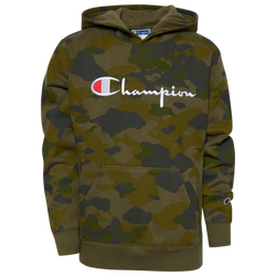 Boys' Grade School - Champion Fashion Camo Hoodie - Green/Brown