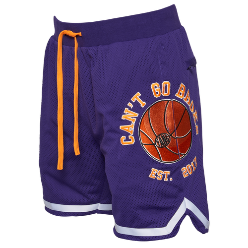 

Y.A.N.G Mens Y.A.N.G Cant Go Broke Mesh Shorts - Mens Purple/Multi Size M