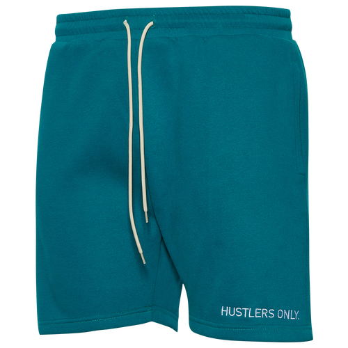 

Y.A.N.G Mens Y.A.N.G Hustlers Only Shorts - Mens Green/White Size L
