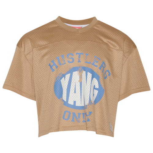 

Y.A.N.G Mens Y.A.N.G Hustler Only Jersey - Mens Tan/Blue Size M