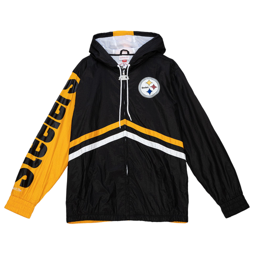 

Mitchell & Ness Mens Pittsburgh Steelers Mitchell & Ness Steelers Undeniable Windbreaker - Mens Black/Gold/Black Size XXL