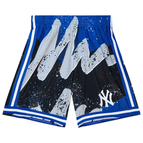 Shop Mitchell & Ness Mens  Yankees Hyp Hoops Shorts In Navy