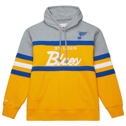 Men's - Mitchell & Ness Blues Head Coach Hoodie - Gold