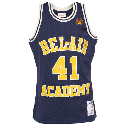 

Mitchell & Ness Mens Mitchell & Ness Bel Air Jersey - Mens Navy/Yellow Size S