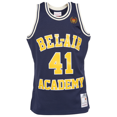 

Mitchell & Ness Mens Mitchell & Ness Bel Air Jersey - Mens Navy/Yellow Size XL