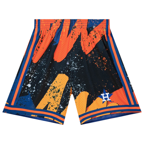 

Mitchell & Ness Mens Houston Astros Mitchell & Ness Astros Hyp Hoops Shorts - Mens Orange Size XXL