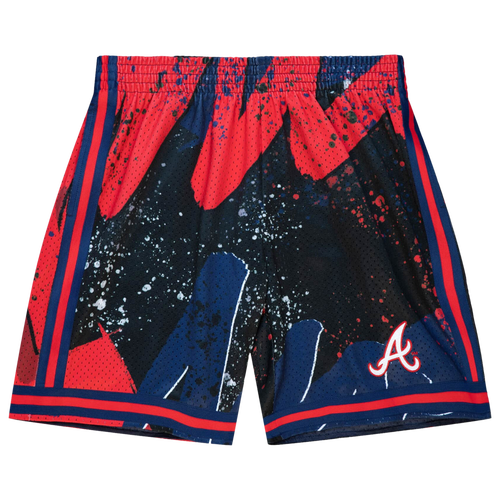 

Mitchell & Ness Mens Atlanta Braves Mitchell & Ness Braves Hyp Hoops Shorts - Mens Red Size M