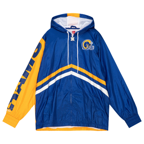 

Mitchell & Ness Mens Los Angeles Rams Mitchell & Ness Rams Undeniable Windbreaker - Mens Royal/Yellow Size M