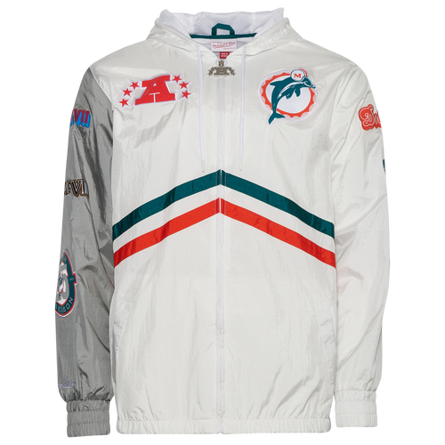

Mitchell & Ness Mens Miami Dolphins Mitchell & Ness Dolphins Undeniable Windbreaker - Mens Teal/Orange/Teal Size S