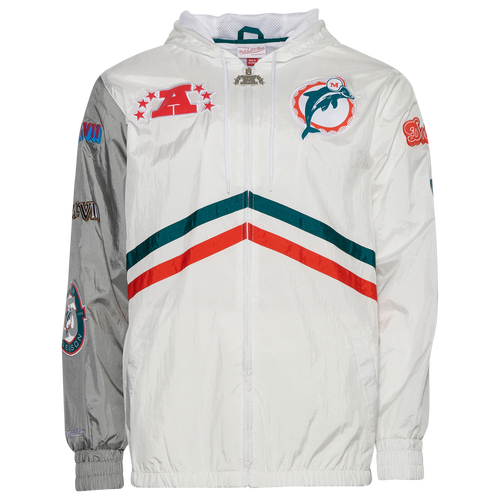 

Mitchell & Ness Mens Miami Dolphins Mitchell & Ness Dolphins Undeniable Windbreaker - Mens Teal/Orange/Teal Size XL