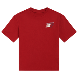 Boys' Grade School - New Balance Running Graphic T-Shirt - White/Red