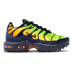 Boys' Preschool - Nike Air Max Plus - Lemon Venom/Blackened Blue/Hyper Crimson