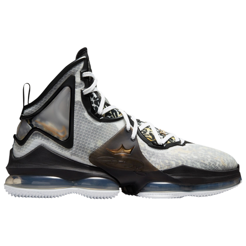 

Nike Mens Nike LeBron 19 - Mens Basketball Shoes White/Gold/Black Size 10.0