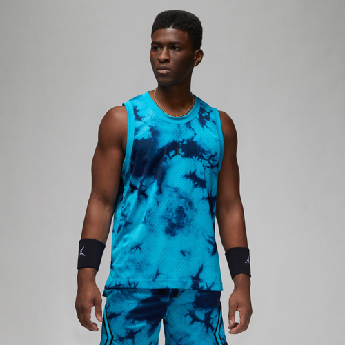 

Jordan Mens Jordan Dri-FIT Sport AOP Mesh Jersey - Mens Laser Blue/Black Size XL