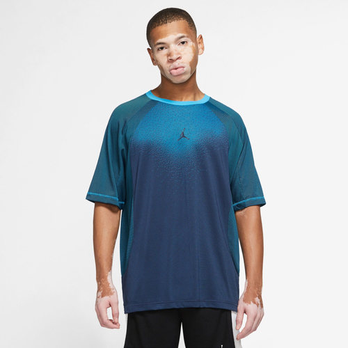 

Jordan Mens Jordan Dri-FIT Sport Statement Short Sleeve Top - Mens Blue Lightning/Midnight Navy Size XL