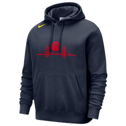 Men's - Nike Warriors Club Pullover Hoodie City Edition - Red/Navy