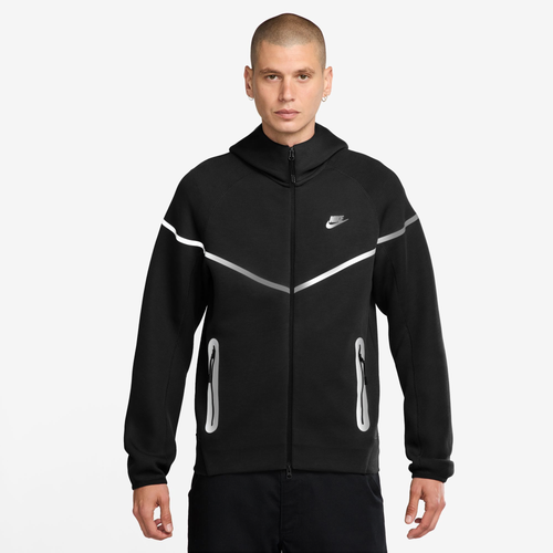 

Nike Mens Nike Tech Seasonal TF+ Windrunner Full-Zip - Mens Black/Silver Size L