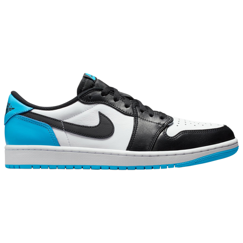 

Jordan Mens Jordan Retro 1 Low OG - Mens Basketball Shoes White/Carolina/Black Size 8.0