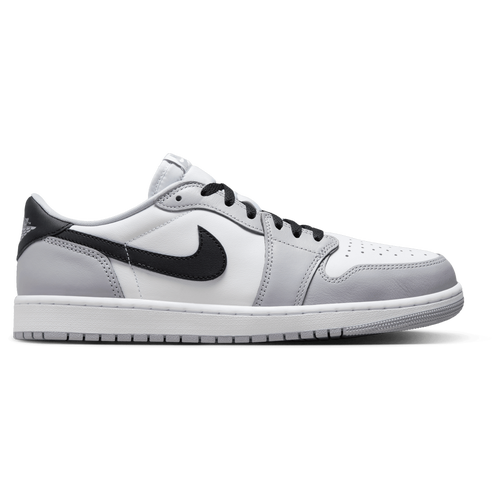 

Jordan Mens Jordan Retro 1 Low OG - Mens Basketball Shoes White/Black/Grey Size 14.0