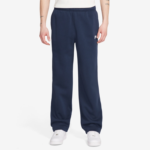 

Nike Mens Nike Club BB Fleece Bungee Pants - Mens Navy/White Size L