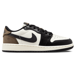 Boys' Grade School - Jordan Retro 1 Low OG - White/Black/Palomino