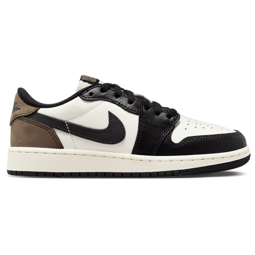 

Jordan Boys Jordan Retro 1 Low OG - Boys' Grade School Basketball Shoes White/Black/Palomino Size 7.0