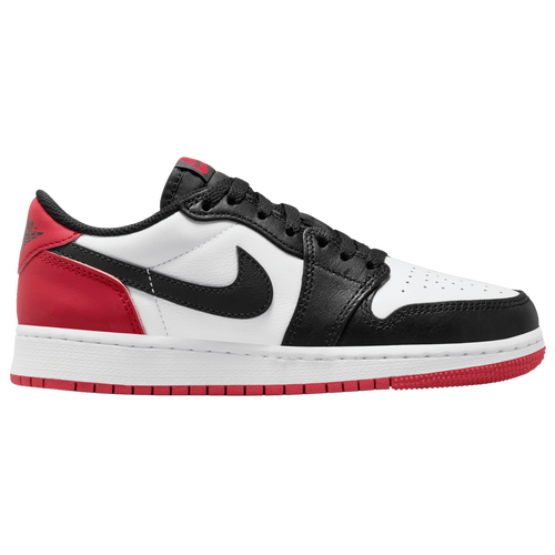 

Boys Jordan Jordan Retro 1 Low OG - Boys' Grade School Basketball Shoe Red/Black/White Size 07.0