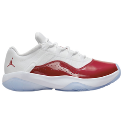 Boys' Grade School - Jordan AJ 11 Comfort Low - White/Red/Black