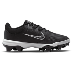 Women's - Nike Hyperdiamond 4 Pro - Black/Pure Platinum/White
