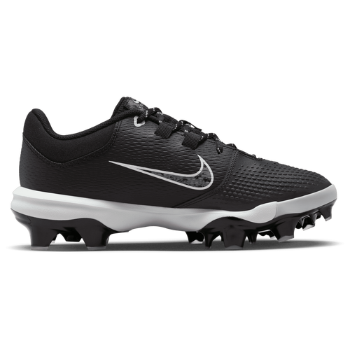 Nike Womens Nike Hyperdiamond 4 Pro - Womens Baseball Shoes Black/Pure Platinum/White Size 7.5