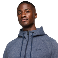 Men's - Nike Dri-FIT UV Primary Full-Zip Hoodie - Obsidian/Heather/Obsidian