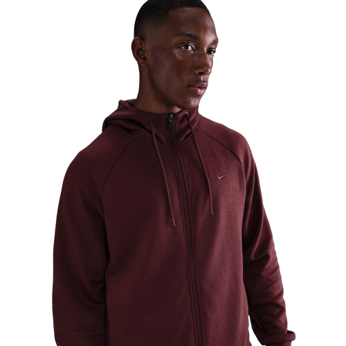 Nike Mens  Dri-fit Uv Primary Full-zip Hoodie In Burgundy