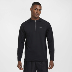 Men's - Nike LeBron James Warm DNA Half Zip - Black/Dk Smoke Grey