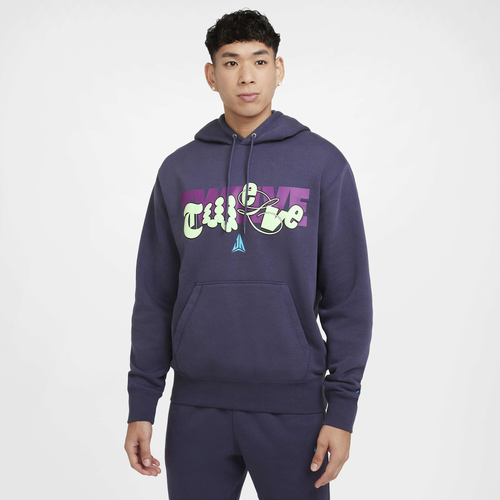 

Nike Mens Nike JA Club BB Pullover Hoodie - Mens Dark Raisin/Baltic Blue Size L