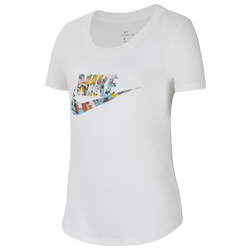 Girls' Grade School - Nike Floral Futura T-Shirt - White