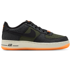 Boys' Grade School - Nike Air Force 1 Low - Black/Orange/Summit White