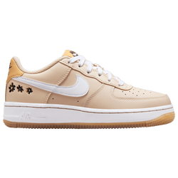 Girls' Grade School - Nike Air Force 1 SE - Tan/White