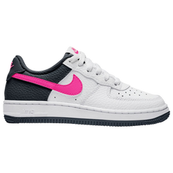 Girls' Preschool - Nike Air Force 1 Low - White/Fierce Pink/Dark Obsidian