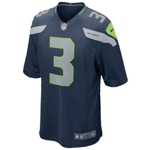 

Nike Boys Russell Wilson Nike Seahawks Team Color Game Day Jersey - Boys' Grade School Black/Blue Size XL