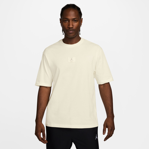 

Jordan Mens Jordan Flight Essentials 85 Short Sleeve Crew - Mens Tan/Tan Size L