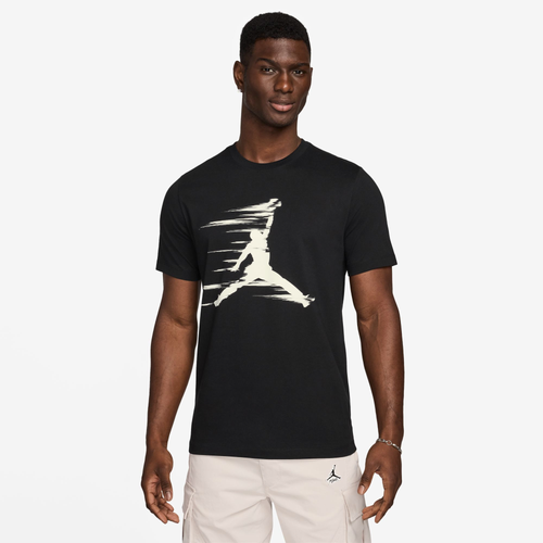 

Jordan Mens Jordan MVP JM Short Sleeve Crew - Mens Black/Tan Size S