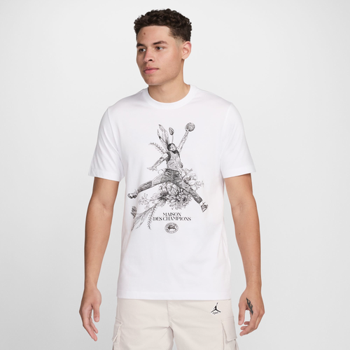 

Jordan Mens Jordan Sport Jumpman Dri-FIT Short Sleeve Crew - Mens White/Black Size S