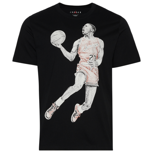 

Jordan Mens Jordan Brand Dot MJ Short Sleeve T-Shirt - Mens Sail/Black Size L