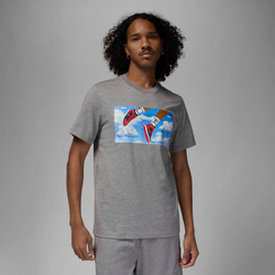 Men's - Jordan Flight Essential Short Sleeve Crew - Black/Carbon Heather