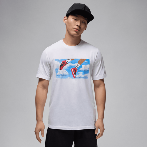 

Jordan Mens Jordan Flight Essential Short Sleeve Crew - Mens White/Black Size 3XL