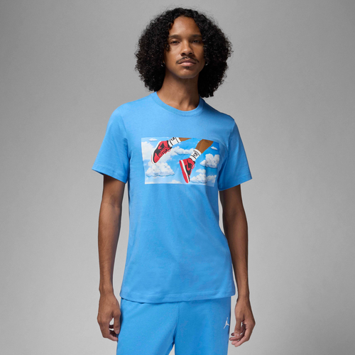 MENS - Jordan Flight Essential Short Sleeve Crew - Legend Blue/White