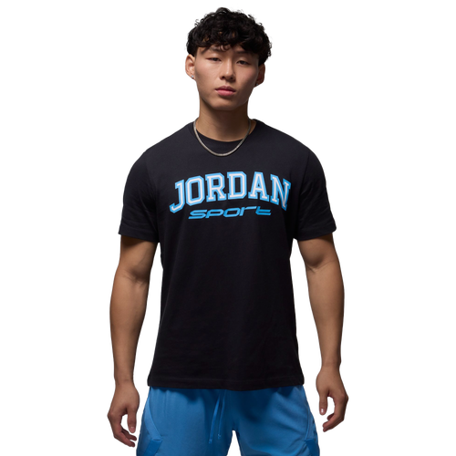 

Jordan Mens Jordan Sport Arch Short Sleeve Crew - Mens Black/Legend Blue Size 3XL