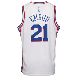 Boys' Grade School - Nike NBA Swingman Jersey - White/Blue