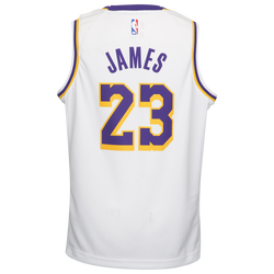 Boys' Grade School - Nike NBA Swingman Jersey - White