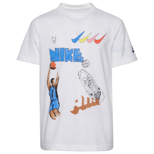 

Boys Nike Nike Bold School T-Shirt - Boys' Grade School White/White Size L